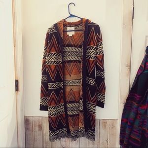 Boho Hooded Robe Sweater